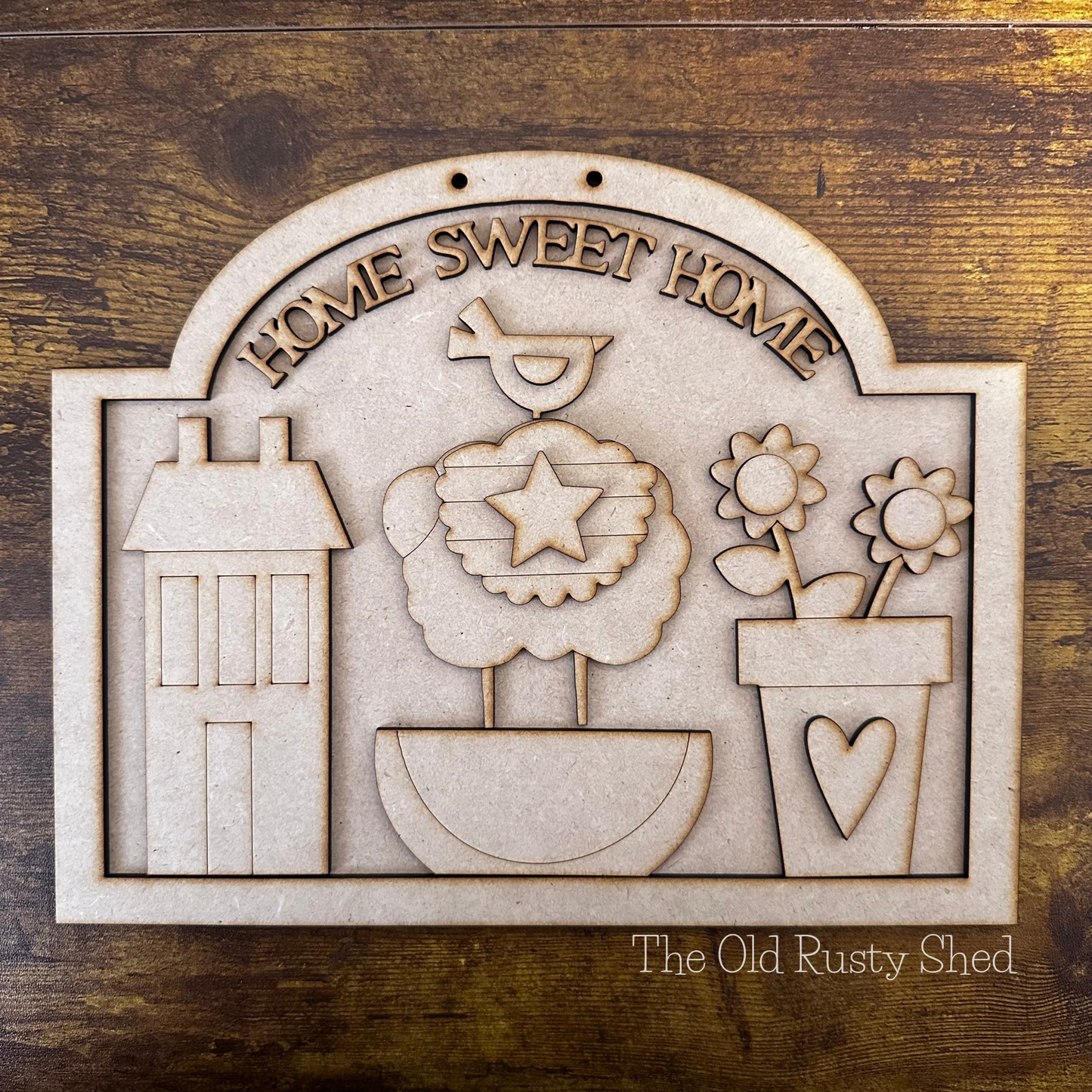 E206 Home Sweet Home Primitive Sign